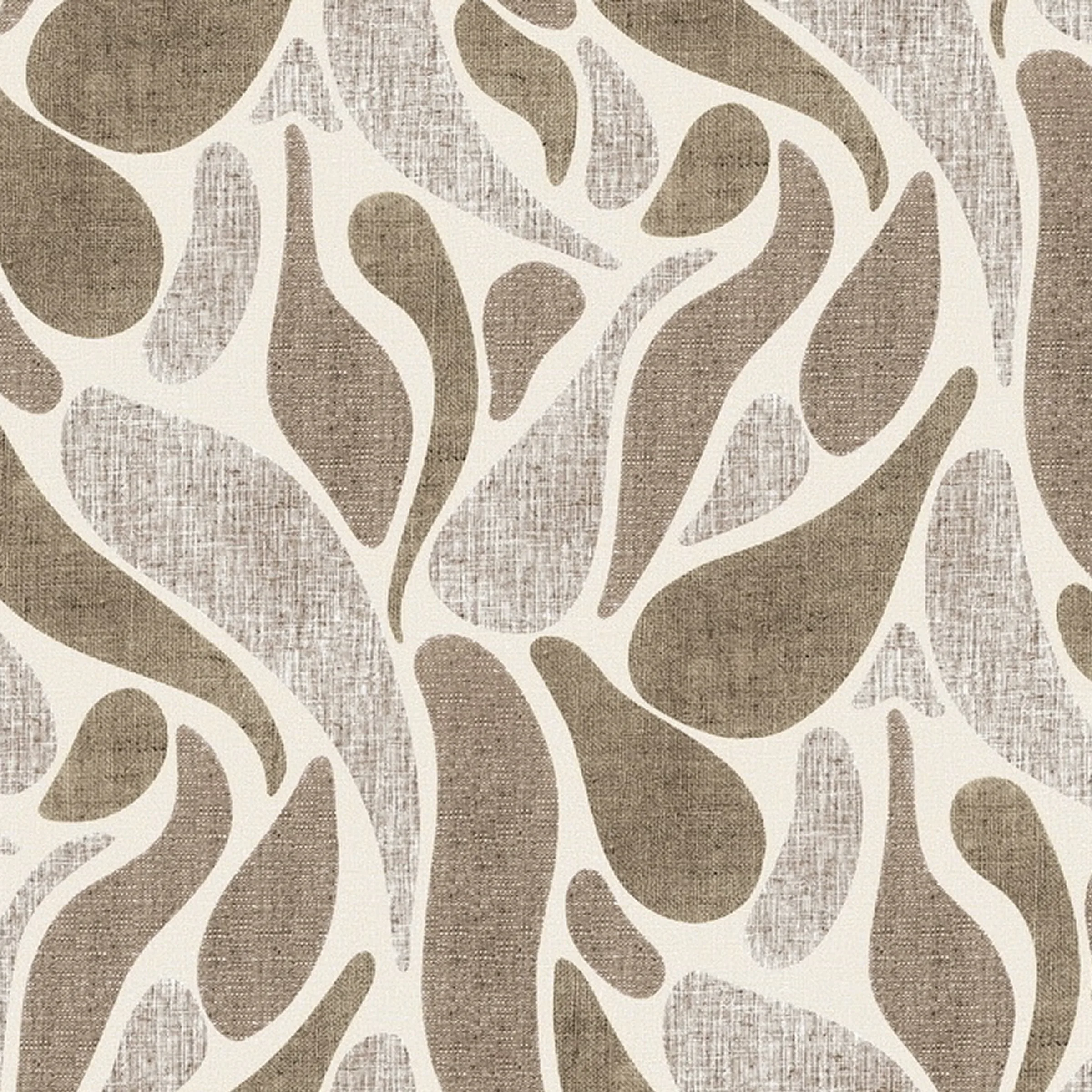 Cerata Stołowa PVC na Włókninie – Abstrakcyjny Wzór Falisty – Beżowo-Brązowy