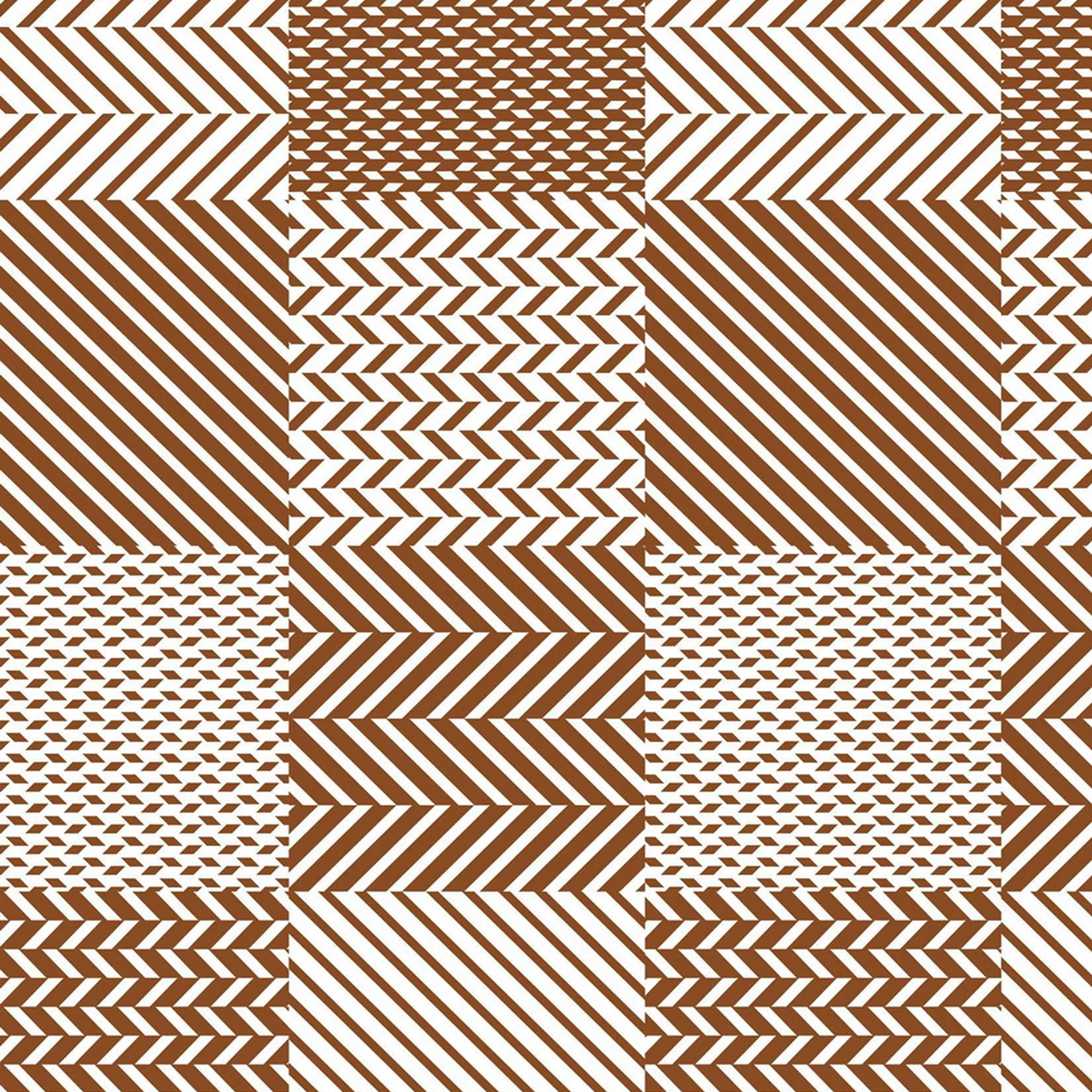 Cerata Stołowa PVC na Włókninie – Geometryczny Wzór Zygzak – Brązowa