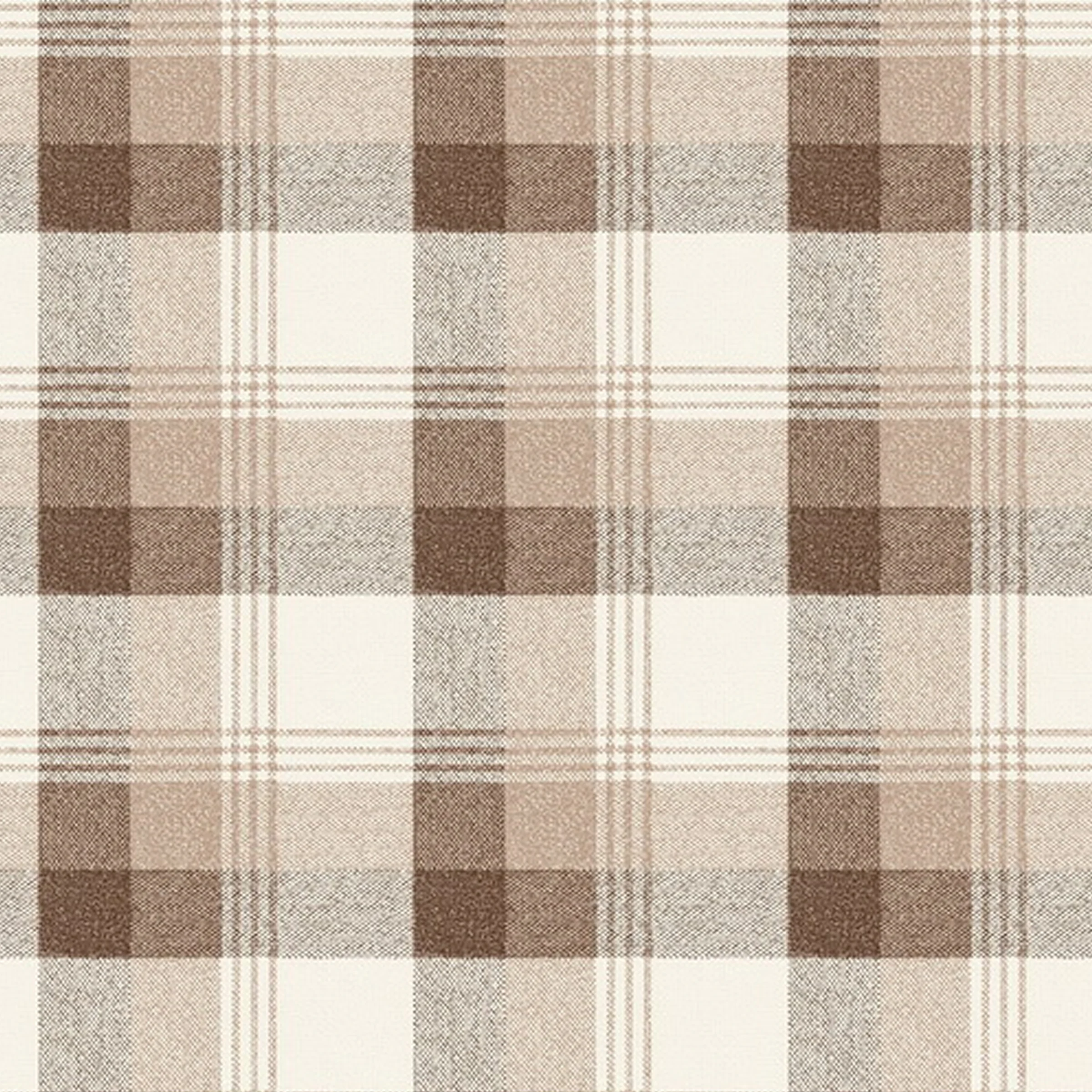 Cerata Stołowa PVC na Włókninie – Kratka Rustykalna – Beżowa