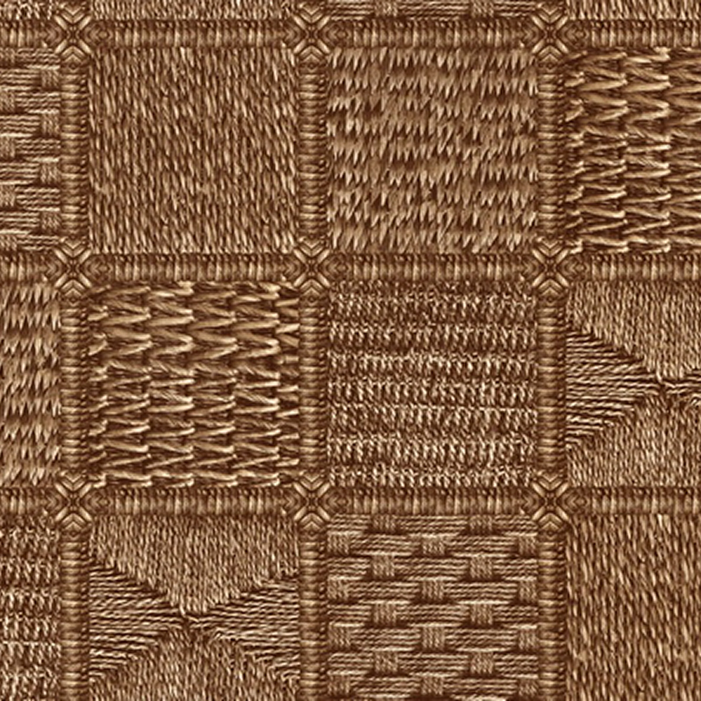 Cerata Stołowa PVC na Włókninie – Wzór Plecionka – Brązowa